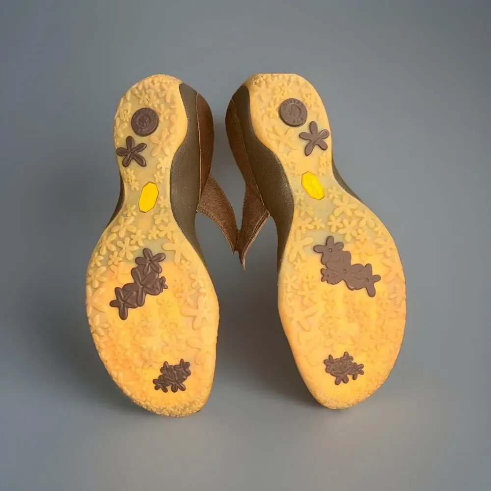 Merrell Alyssum Womens Size 9 Brown Flip Flop Slipper Wedge Thong Sandals Box 1
